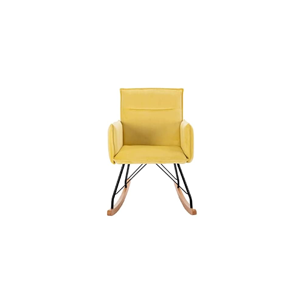 Relax Rocking Chair Velvet Upholstered Rocker Lounge Cushion for Living Room