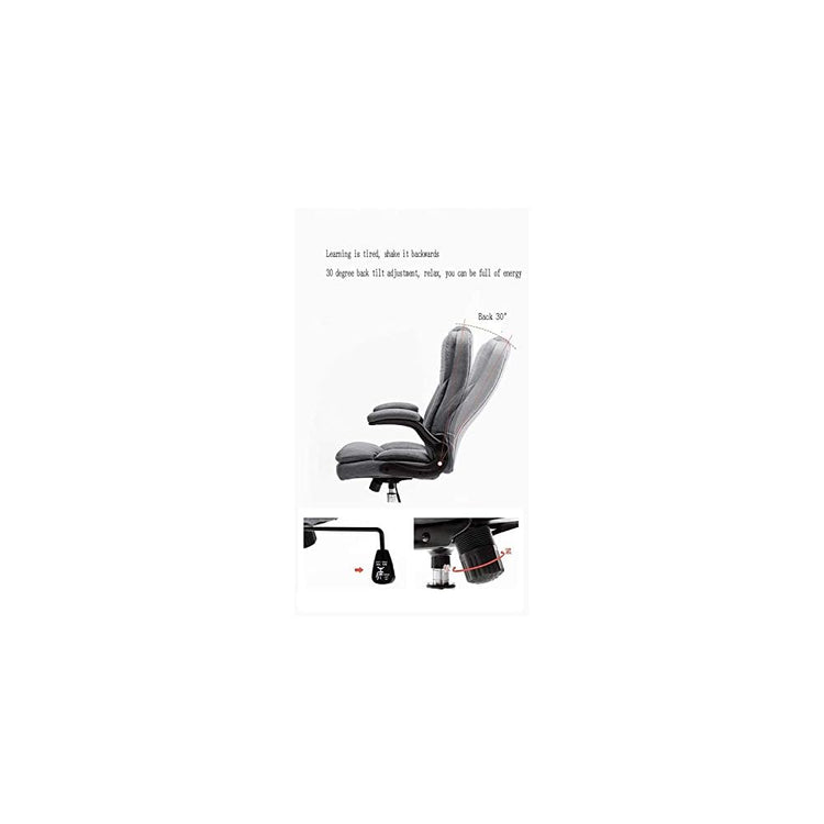 Executive Swivel Office Chair Computer Chair Home Fabric Chair Writing Stool Learning Bedroom Desk Lazy Seat Office Chair Comfortable Sedentary Comfortable and Healthy Waist Support Chair