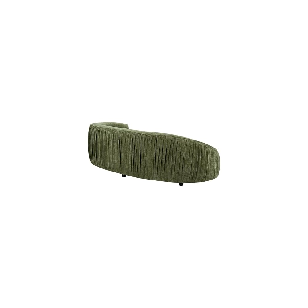92.13" Modern Curved Shaped Sofa, Comfor Upholstered Fabric 4-Seat Couch for Living Room and Apartment, No Need to Assembly,Green