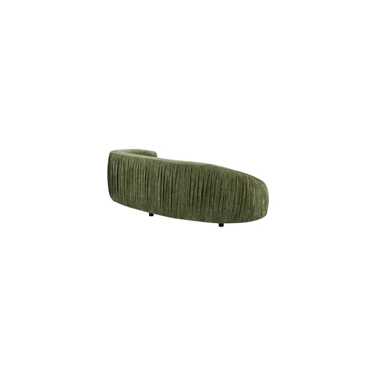 92.13" Modern Curved Shaped Sofa, Comfor Upholstered Fabric 4-Seat Couch for Living Room and Apartment, No Need to Assembly,Green