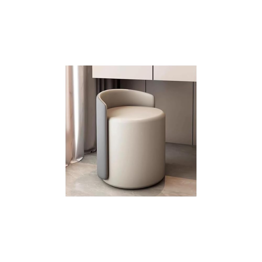Modern Living Room Stool Padded Dining Chair Round Makeup Stool for Bedroom Shoe Changing Dining Table Chair