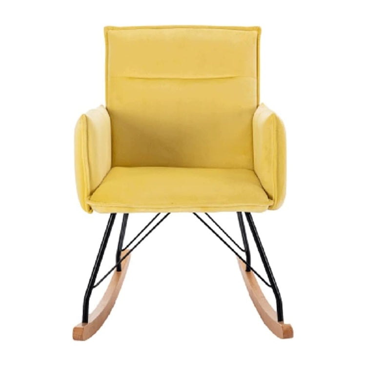 Relax Rocking Chair Velvet Upholstered Rocker Lounge Cushion for Living Room