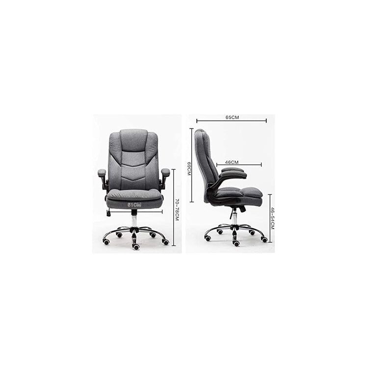 Executive Swivel Office Chair Computer Chair Home Fabric Chair Writing Stool Learning Bedroom Desk Lazy Seat Office Chair Comfortable Sedentary Comfortable and Healthy Waist Support Chair