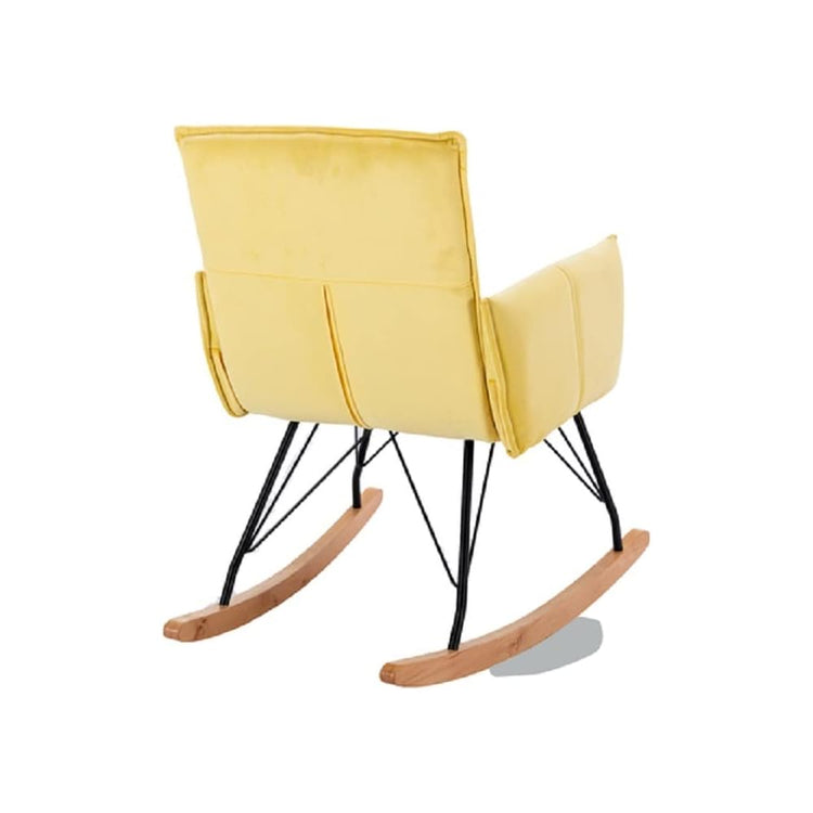 Relax Rocking Chair Velvet Upholstered Rocker Lounge Cushion for Living Room