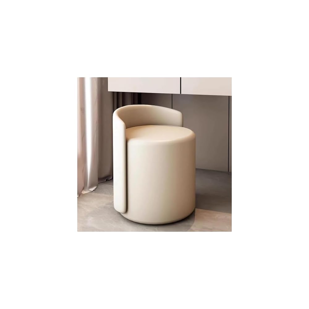 Modern Living Room Stool Padded Dining Chair Round Makeup Stool for Bedroom Shoe Changing Dining Table Chair