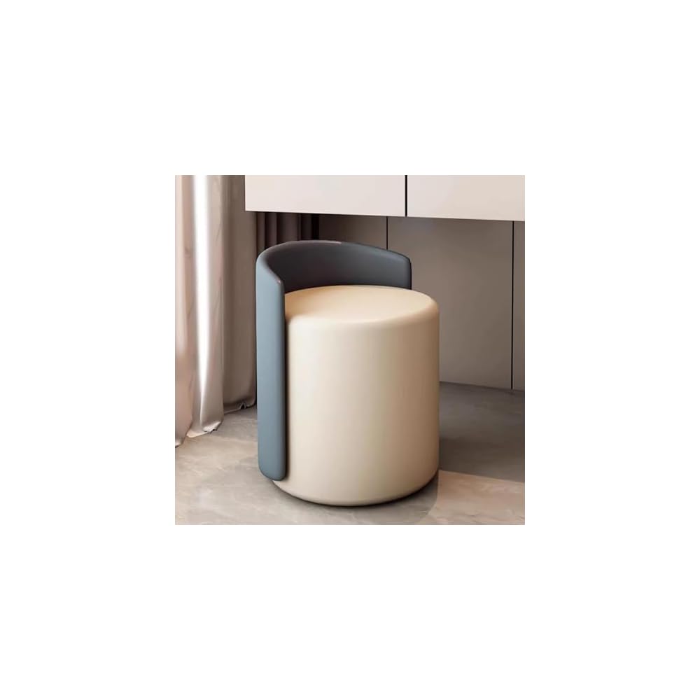 Modern Living Room Stool Padded Dining Chair Round Makeup Stool for Bedroom Shoe Changing Dining Table Chair