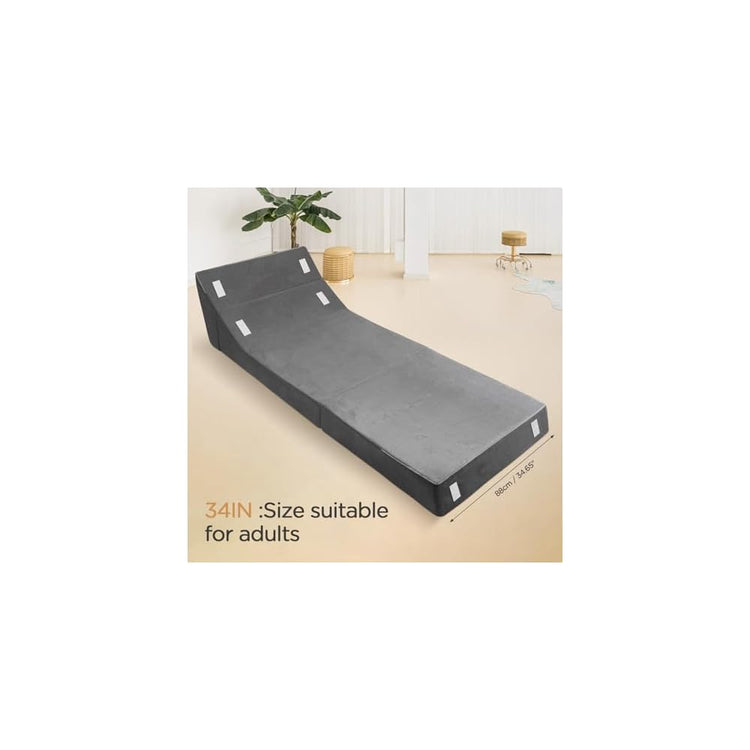 Folding Sofa Bed Foam Floor Sofa Couch 3-in-1 Convertible Sleeper Sofa Chair Futon Bed Fold Out Couch for Office Living Room Apartment Guest