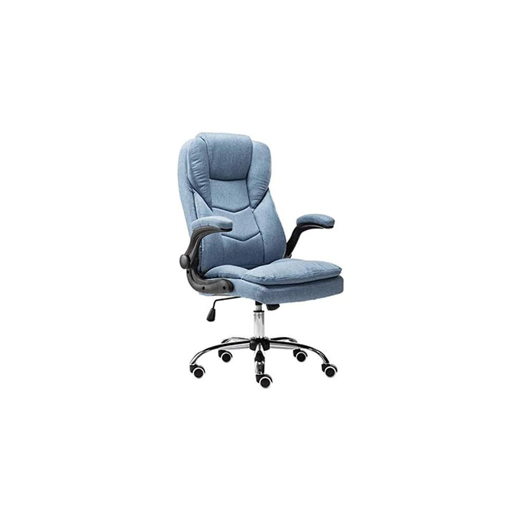 Executive Swivel Office Chair Computer Chair Home Fabric Chair Writing Stool Learning Bedroom Desk Lazy Seat Office Chair Comfortable Sedentary Comfortable and Healthy Waist Support Chair