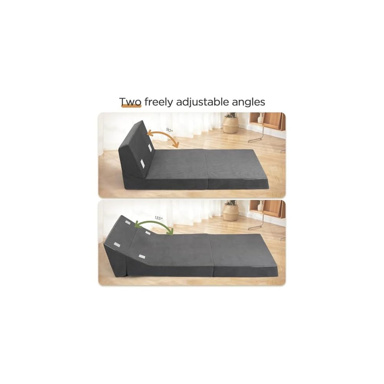 Folding Sofa Bed Foam Floor Sofa Couch 3-in-1 Convertible Sleeper Sofa Chair Futon Bed Fold Out Couch for Office Living Room Apartment Guest