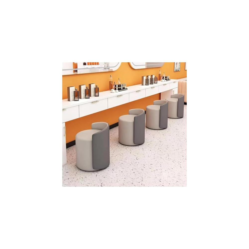 Modern Living Room Stool Padded Dining Chair Round Makeup Stool for Bedroom Shoe Changing Dining Table Chair