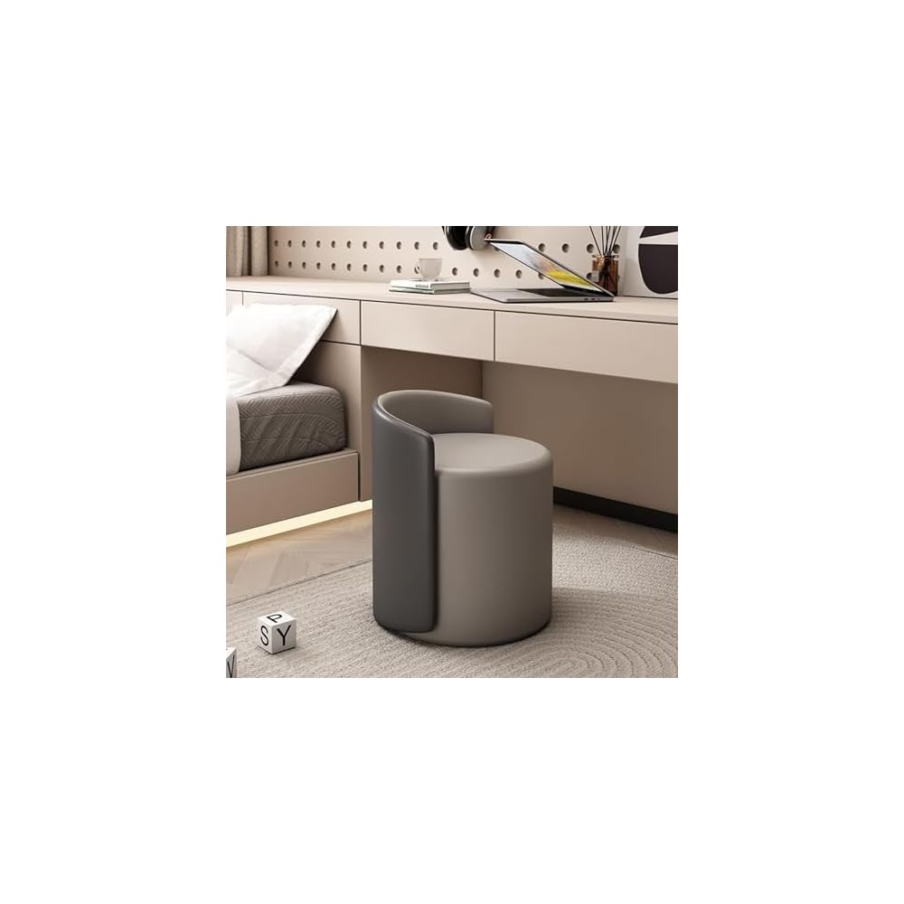 Modern Living Room Stool Padded Dining Chair Round Makeup Stool for Bedroom Shoe Changing Dining Table Chair
