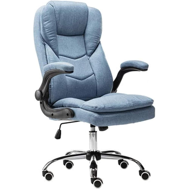 Executive Swivel Office Chair Computer Chair Home Fabric Chair Writing Stool Learning Bedroom Desk Lazy Seat Office Chair Comfortable Sedentary Comfortable and Healthy Waist Support Chair